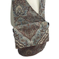 Handmade Cotton Blend Brown Blue Paisley Crossbody Handbag Bag Purse Satchel