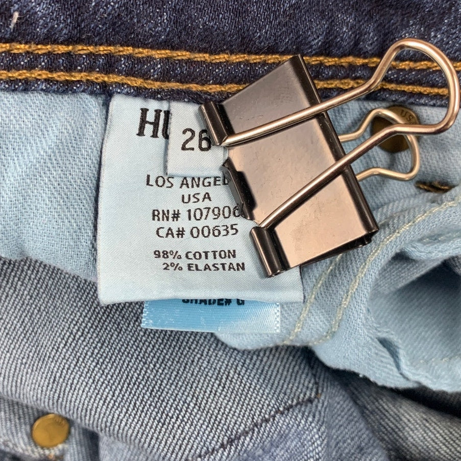 Hudson Womens Size 26 Dark Blue Stretch Cotton Collin Flap Skinny Denim Jeans
