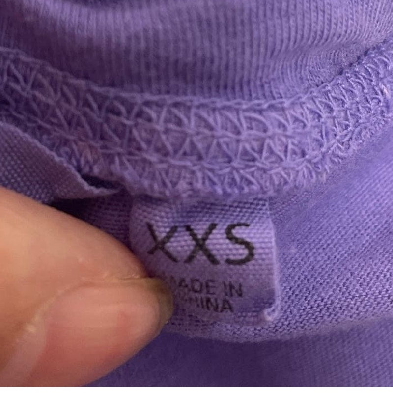 Hand Printed Upcycled XXS Dragonfly 100% Cotton Tie Dye Long Sleeve Crew Tee