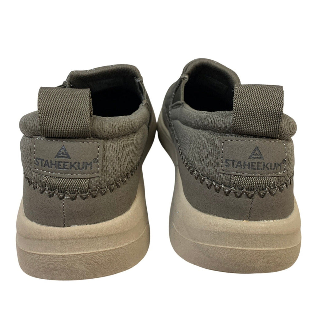 Staheekum Womens Size 7 Taupe Sneakers Quilted Slip On Round Toe Shoes