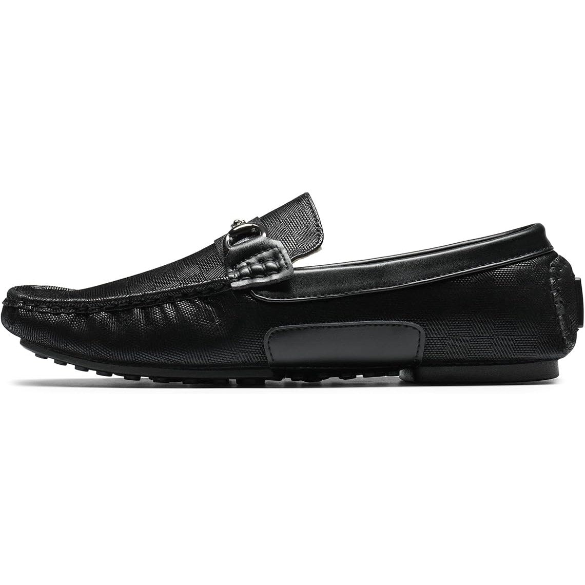New Bruno Marc Mens 10 Black Driving Penny Loafers Casual SlipOn Moccasins Shoes