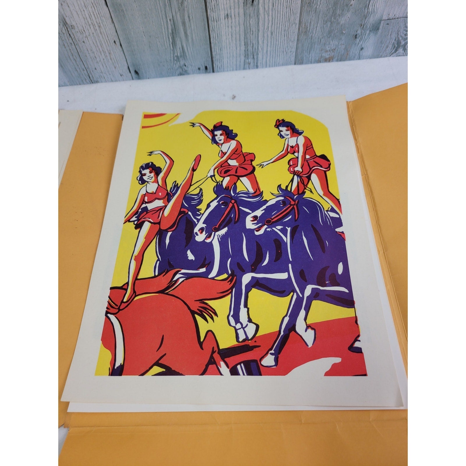 10 Vintage 1976 Circus Graphics of Majestic Photo Press 11" by 14" Art Posters