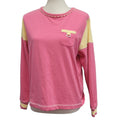 Erika Womens PXL Petite PolyCotton Color Blocked Long Sleeve Crew Neck Shirt