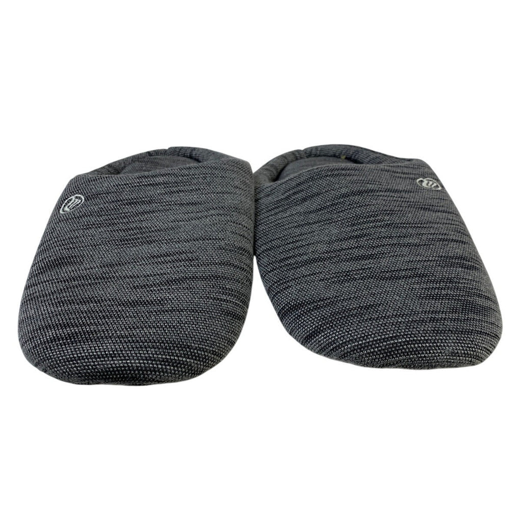 Mens Size 9-10 Gray Heathered Slippers Round Toe Slip On House Shoes