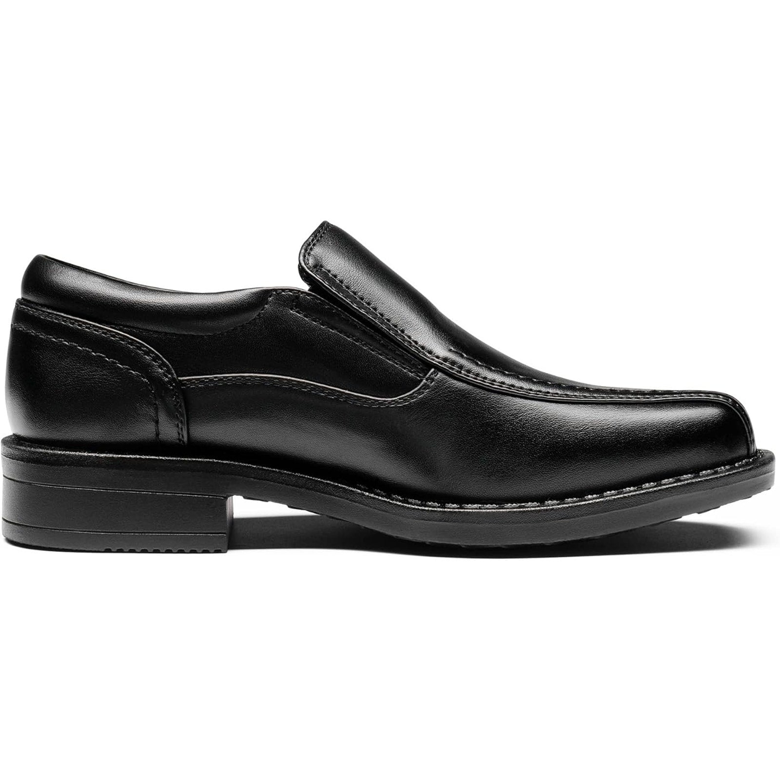 Bruno Marc Toddler Boys Size 10 Black Faux Leather Slide On Dress Loafer Shoes