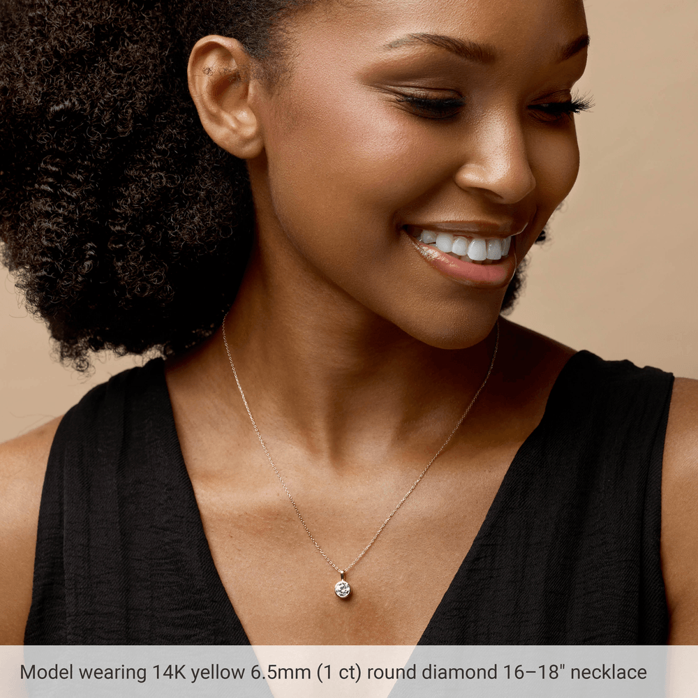 Élise Bezel Diamond Necklace 0.25 CT Natural Diamond