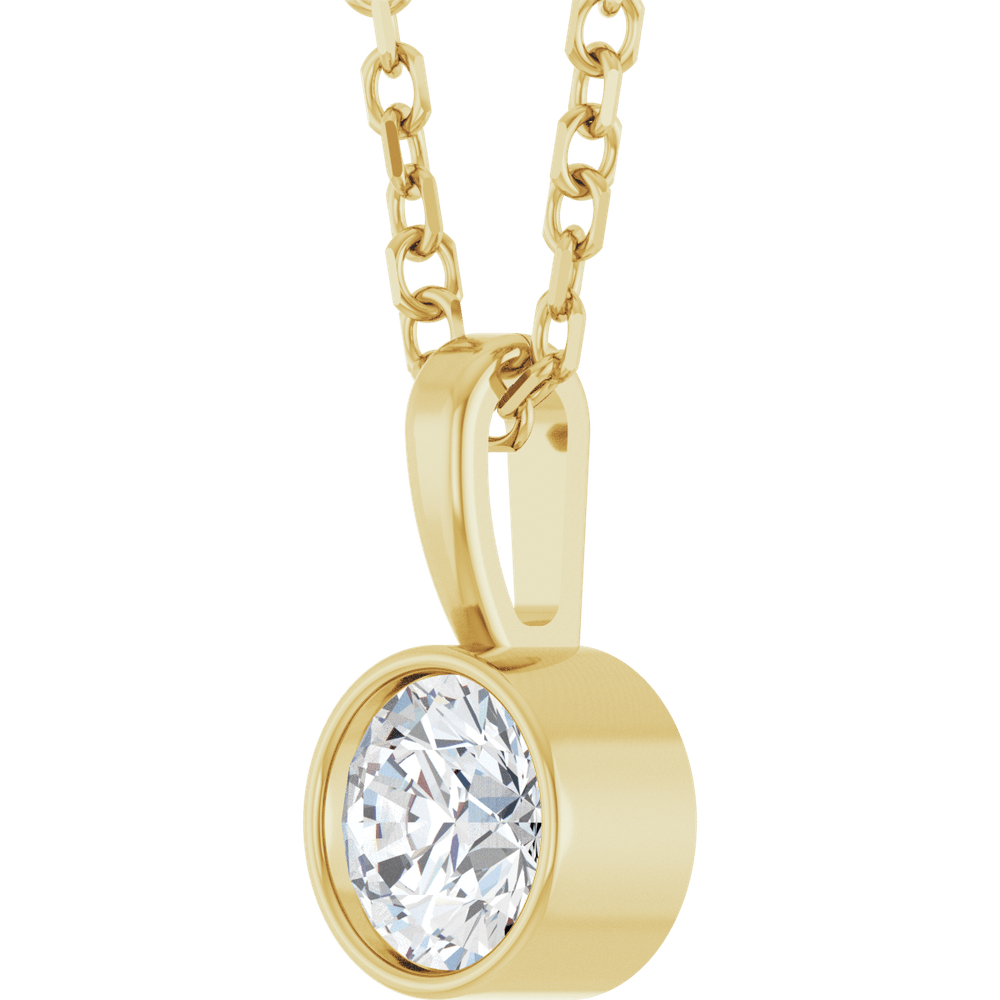 Élise Bezel Diamond Necklace 0.25 CT Natural Diamond