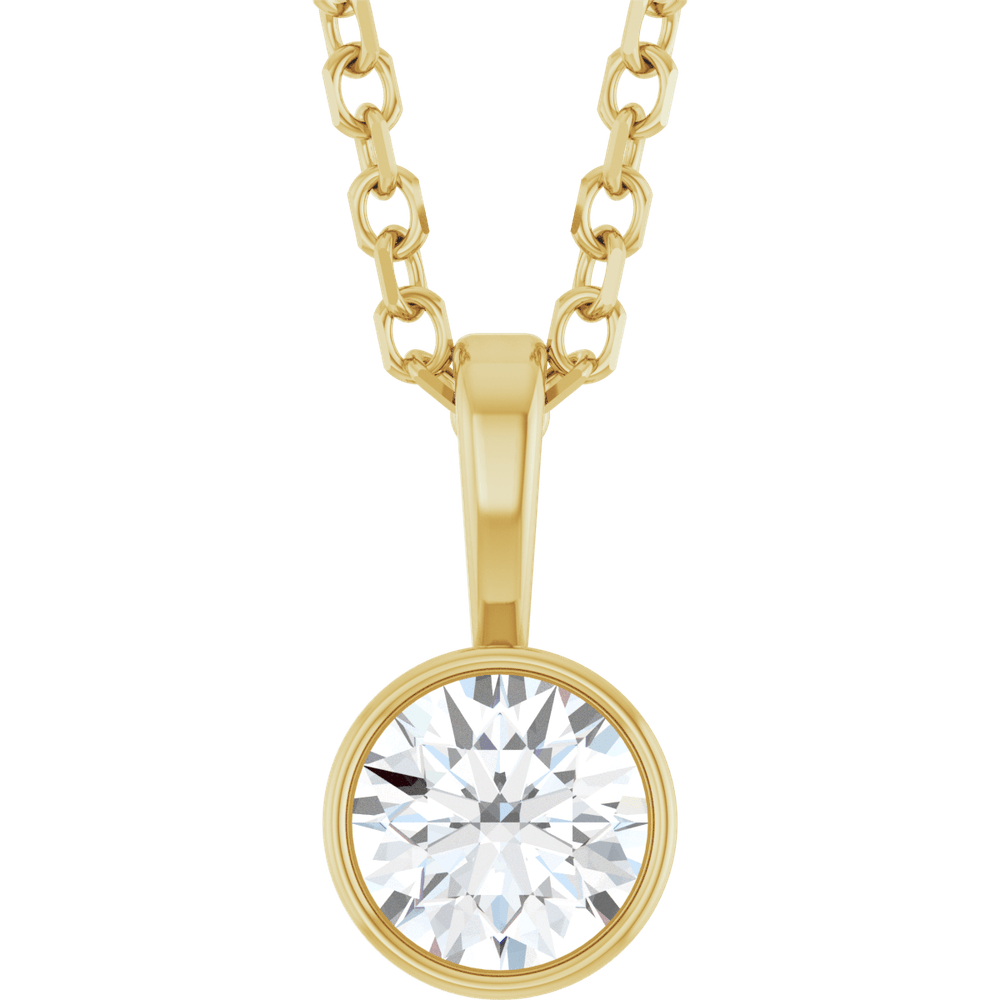Élise Bezel Diamond Necklace 0.25 CT Natural Diamond