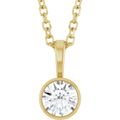 Élise Bezel Diamond Necklace 0.25 CT Natural Diamond