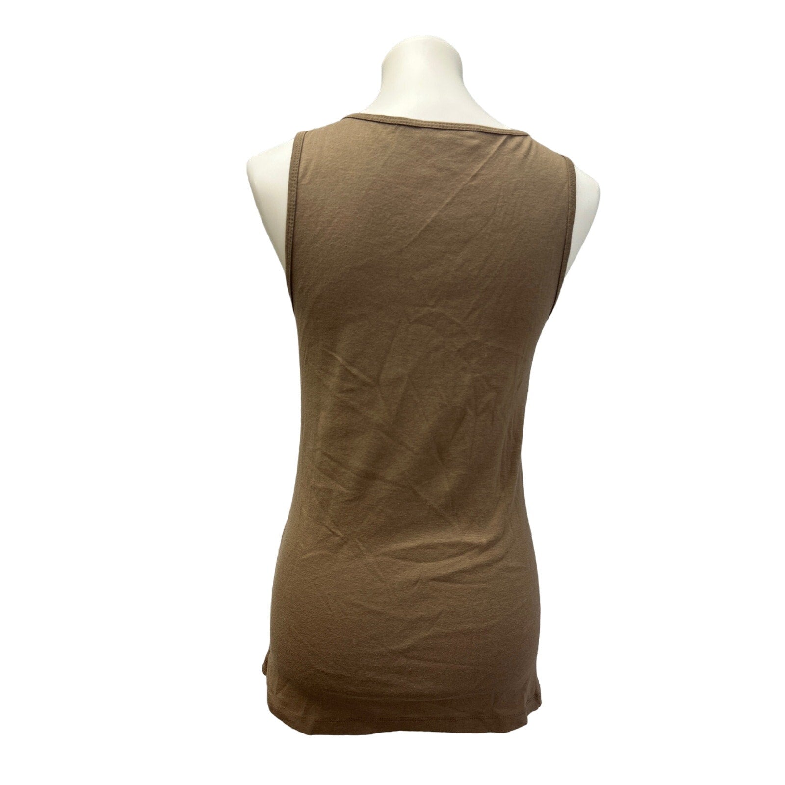 Attention Time & Tru Womens Medium Large Sleeveless Brown Floral Tank Tops