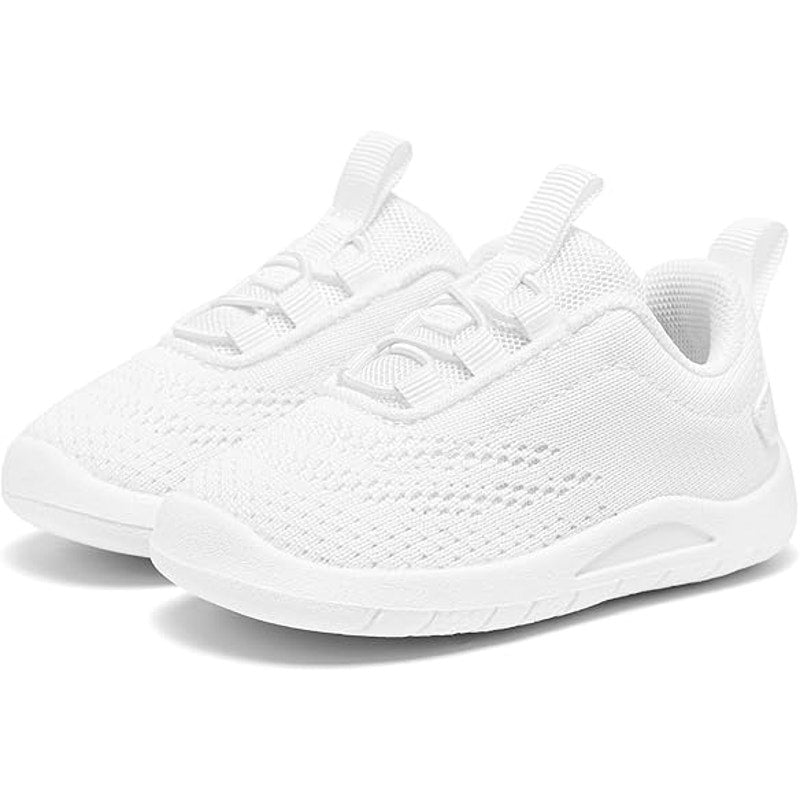 Morendl Toddler Size 10.5 White Mesh Slide On Non Slip Breathable Walking Shoes