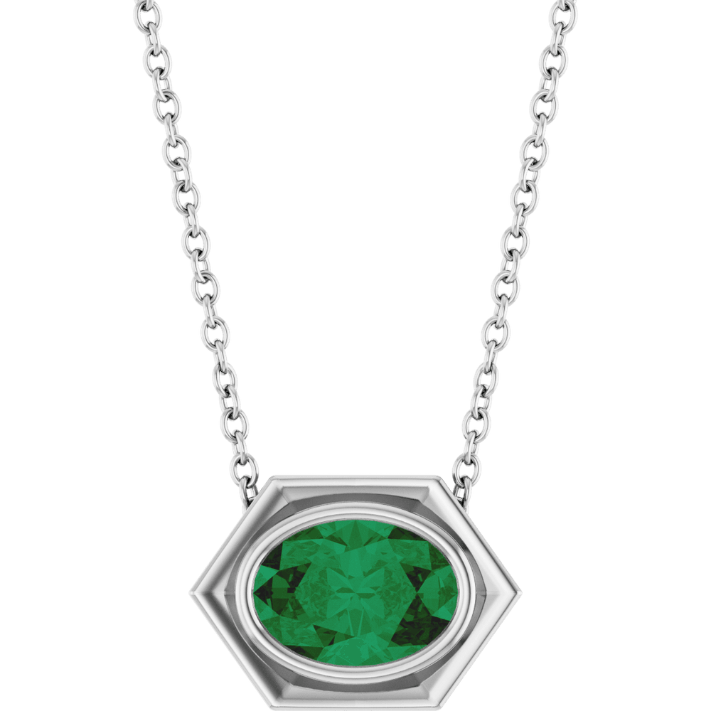Émeraude Hexa Pendant Necklace
