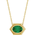 Émeraude Hexa Pendant Necklace