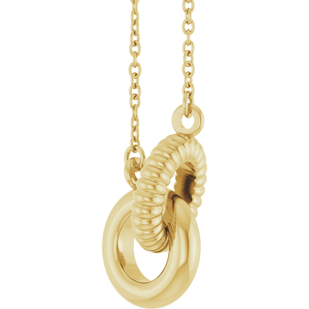 Liaison Éternelle Necklace 14K Gold Interlocking Circles