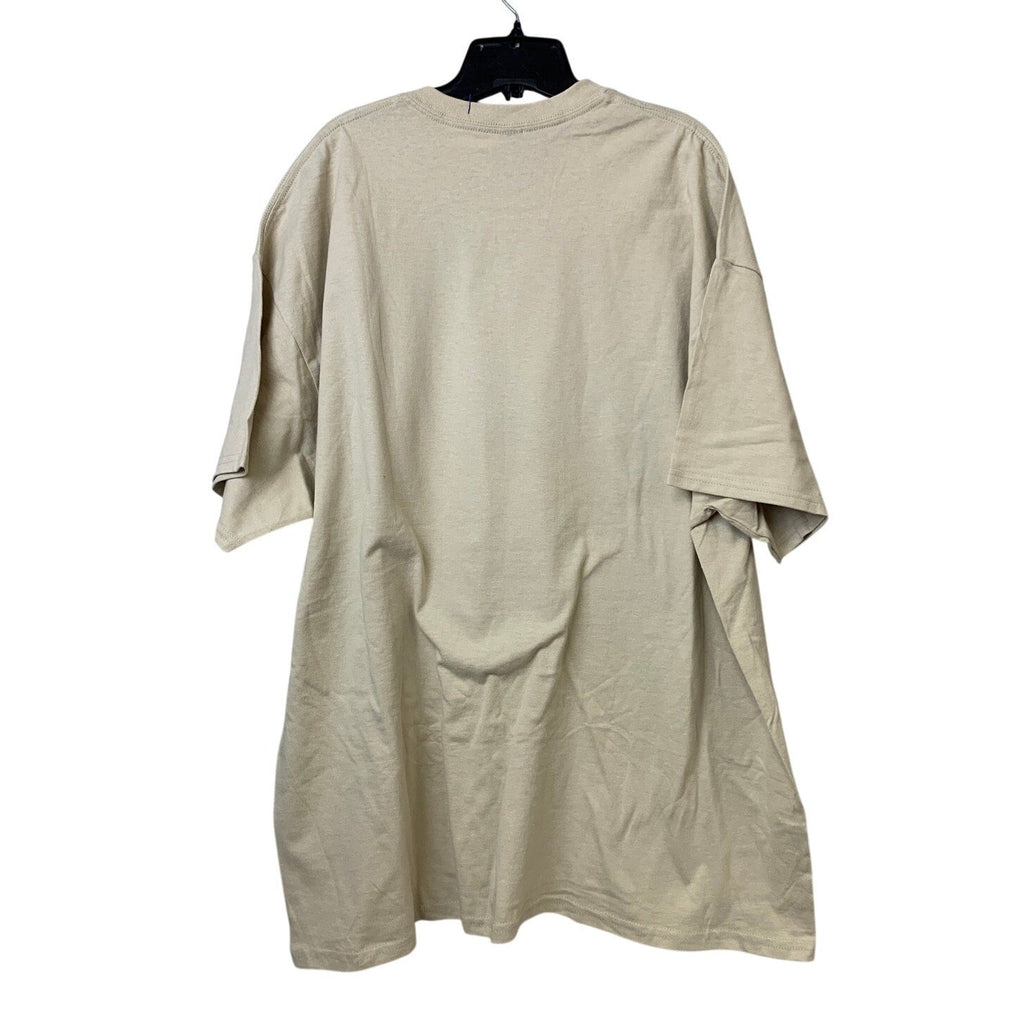 New Hand Printed Mens 2XL Tan Gratitude Bible Quote Short Sleeve Cotton Tee