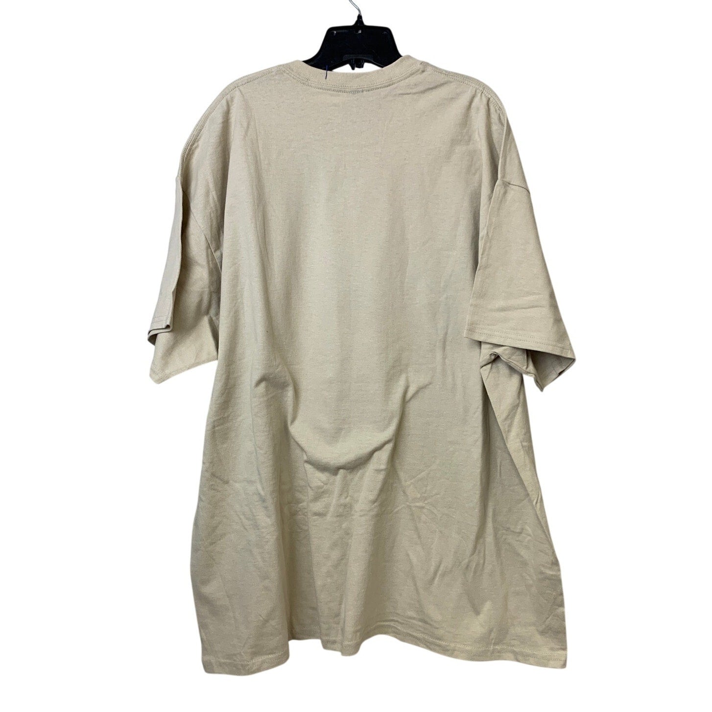 New Hand Printed Mens 2XL Tan Gratitude Bible Quote Short Sleeve Cotton Tee