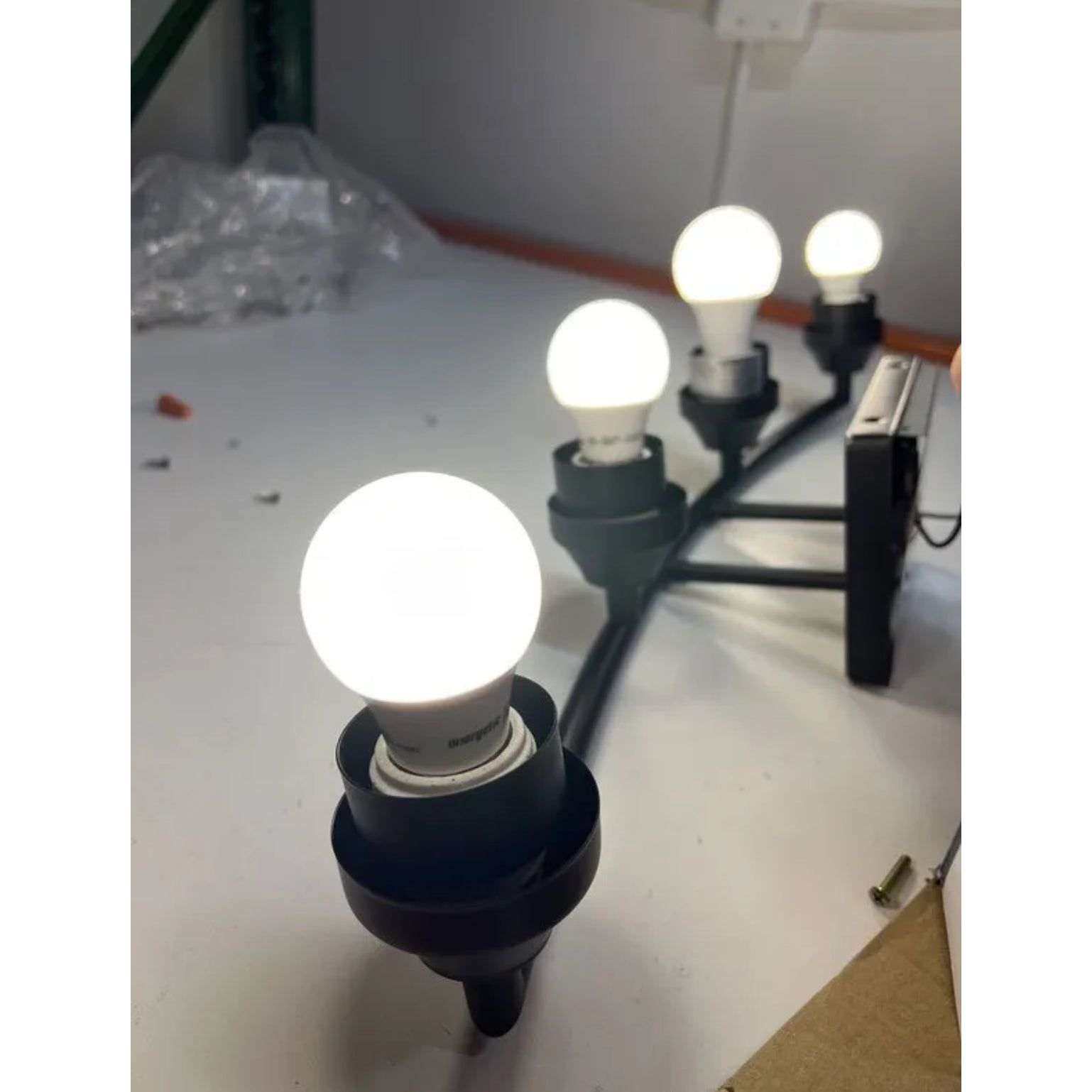 Style Selections 26.75-in 4-Light Black Transitional Vanity Light