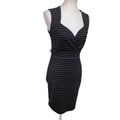 Dots Womens Medium Pin Striped Sweetheart Neckline Bodycon Dress w New Belt