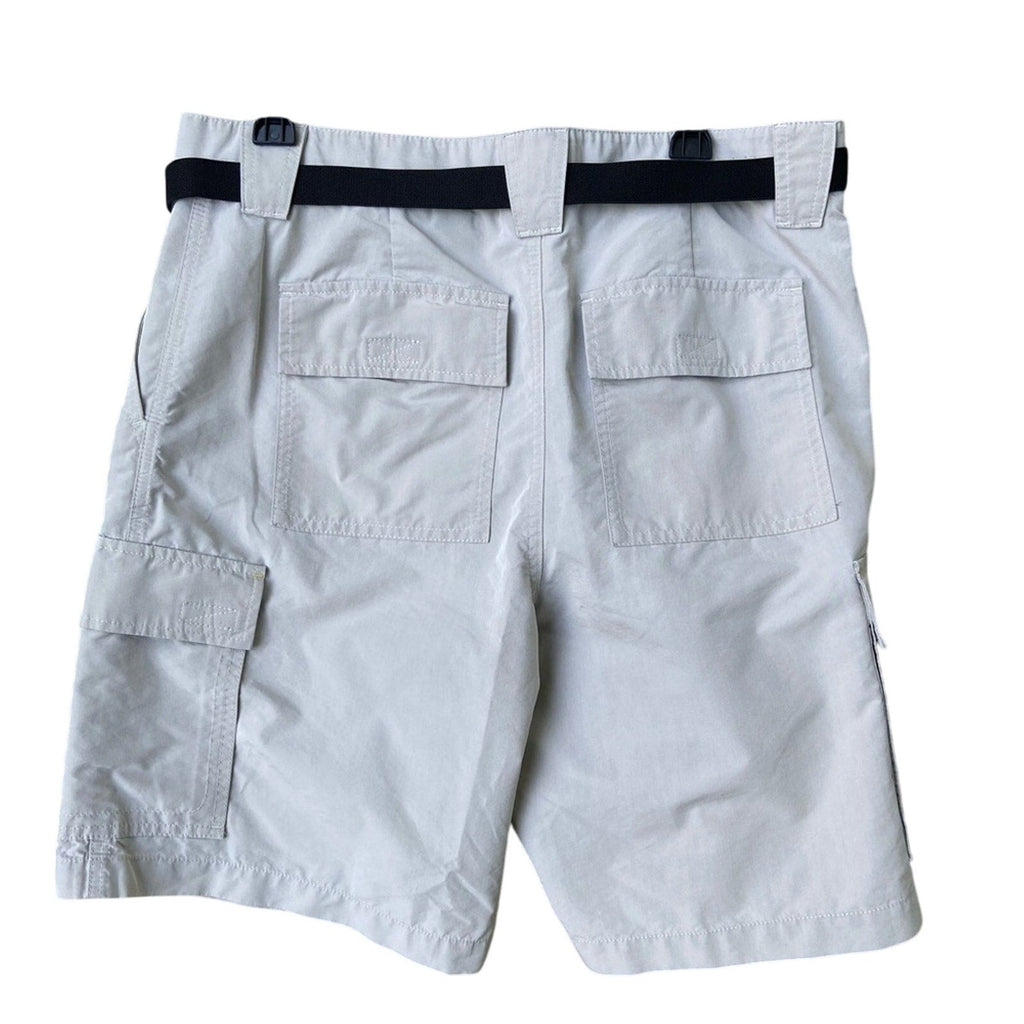 Eddie Bauer Mens Size 35 PolyCotton Outdoor Tan Khaki Hiking Shorts w Pockets