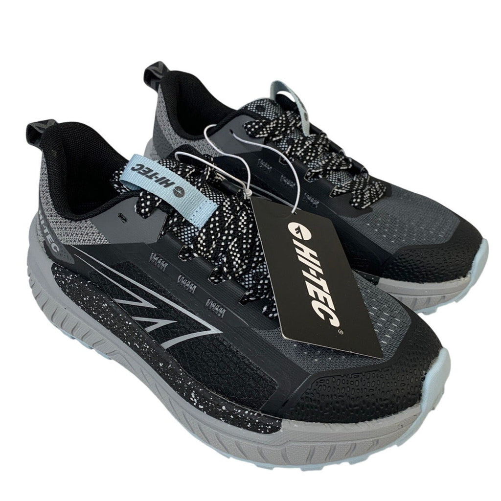 New In Box Hi-Tec Womens Size 8 Black Gray Lace Up Comfort Athletic Shoes
