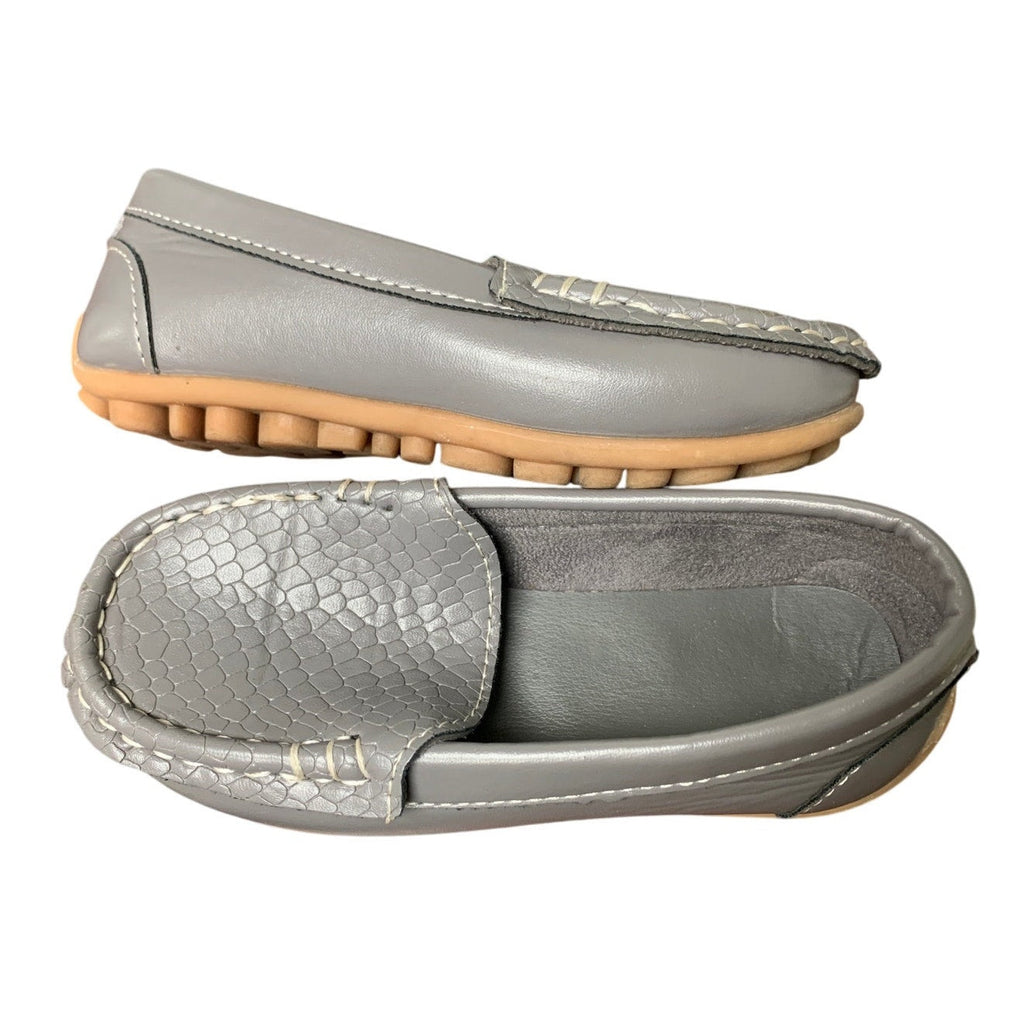 Lonsoen Toddler Toddler Boys Size 8 Gray Soft Slip On Loafers Dress Flat Shoes