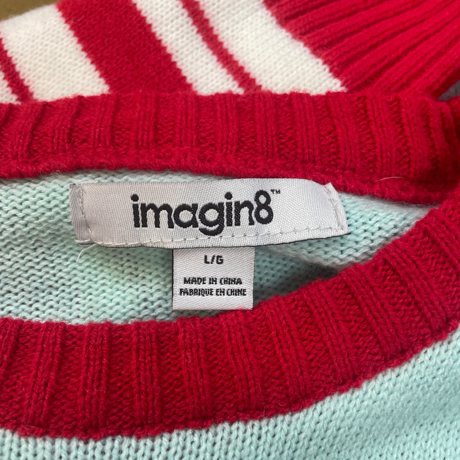 Imagin8 Womens Large I Believe In Santa Christmas Unicorns Long Sleeve Sweater