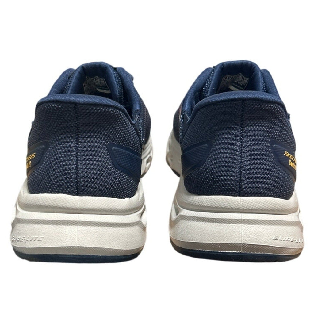 Skechers Men Size 10 Navy Blue Mesh Hands Free Swift Fit Slide On Athletic Shoes