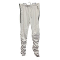 G Style Mens 3XL White PolySpandex Drawstring Waist Athletic Jogger Sweatpants