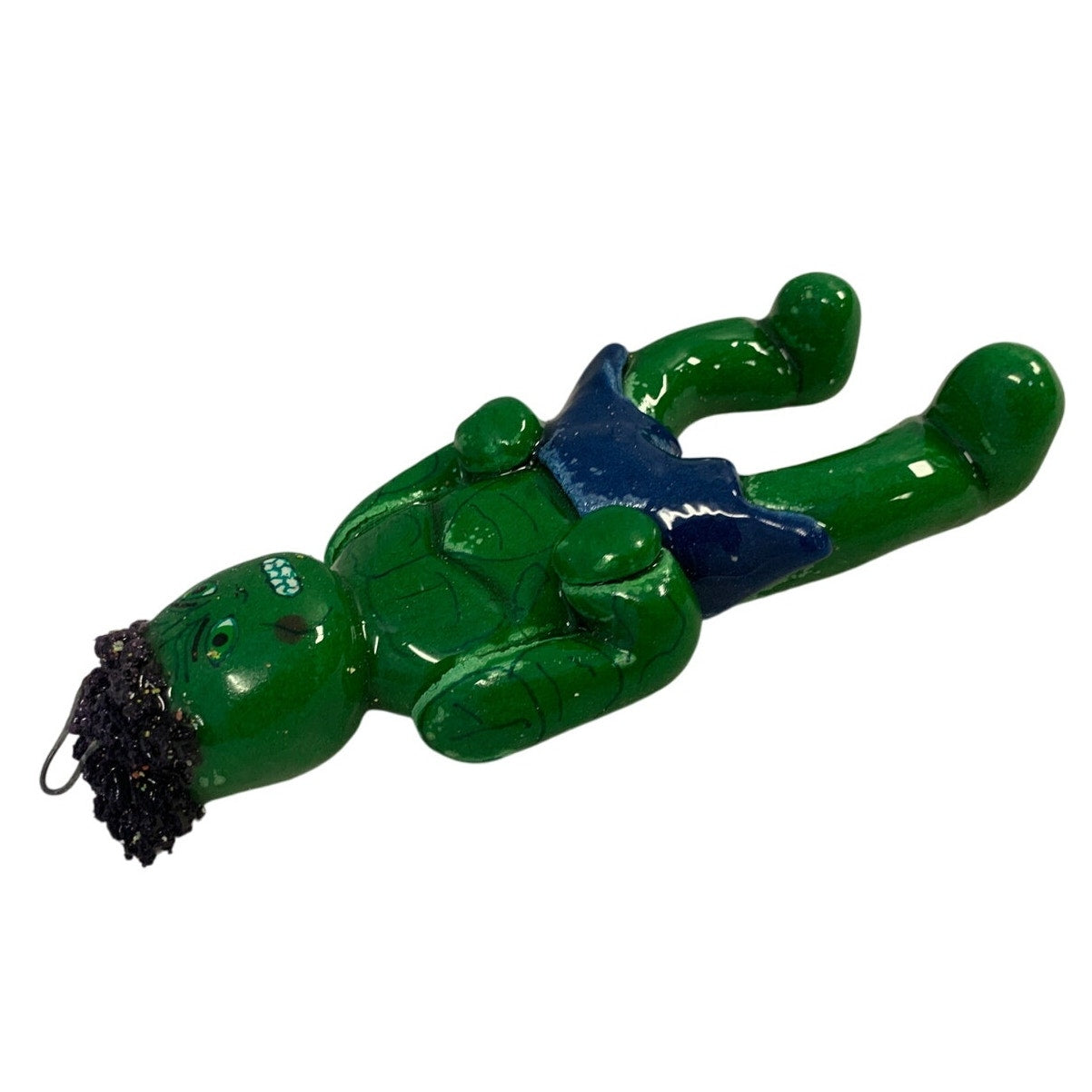 Vintage Handmade Hand Painted Incredible Hulk Baked Dough Christmas Ornament