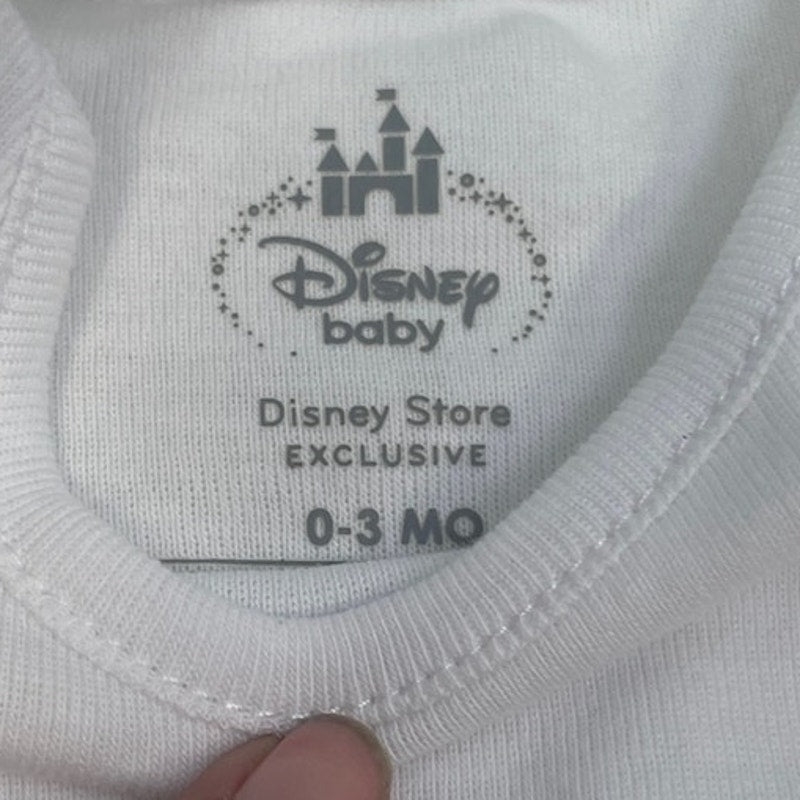 New Disney Baby 0-3 Mos 100% Cotton Basic One Piece Short Sleeve Top in Gift Bag
