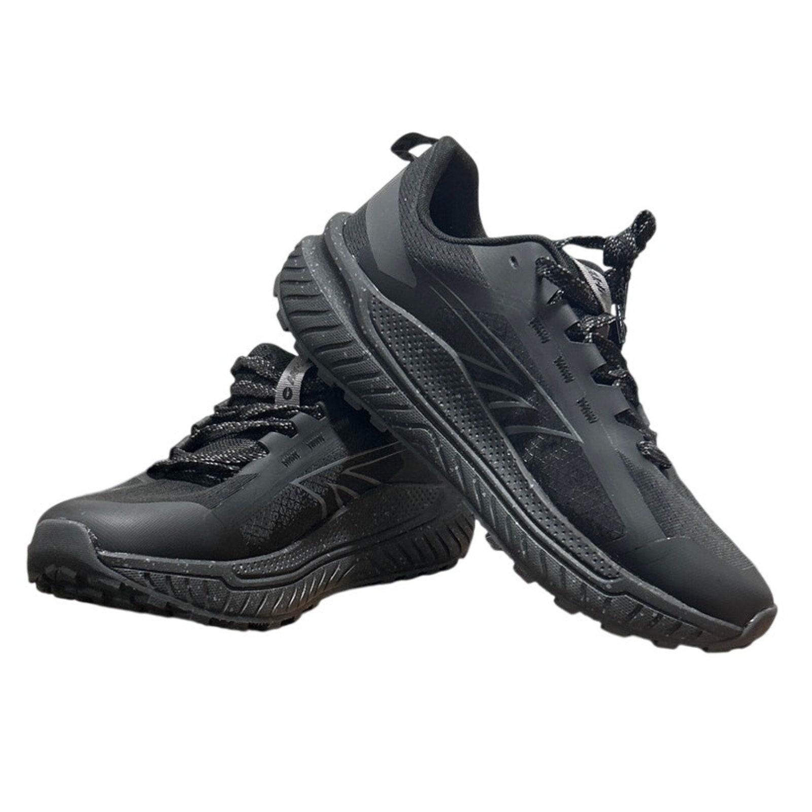 New In Box Hi-Tec Mens Size 12 Black Mesh Gray Speckled Lace Up Athletic Shoes