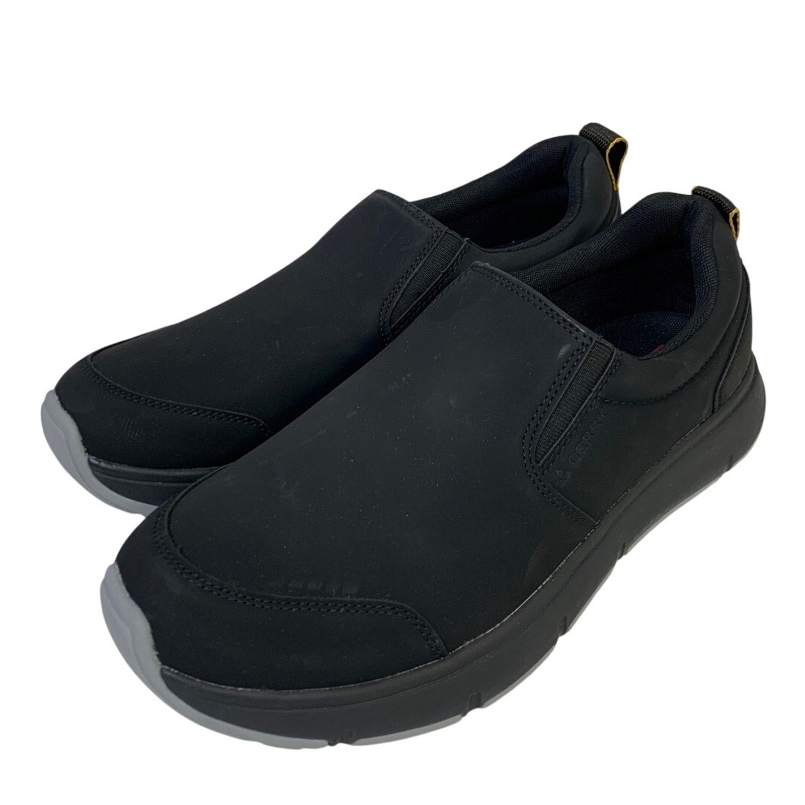 Gerry Mens Size 8 Black Faux Leather Slide On Moc II Comfort Sneakers Shoes