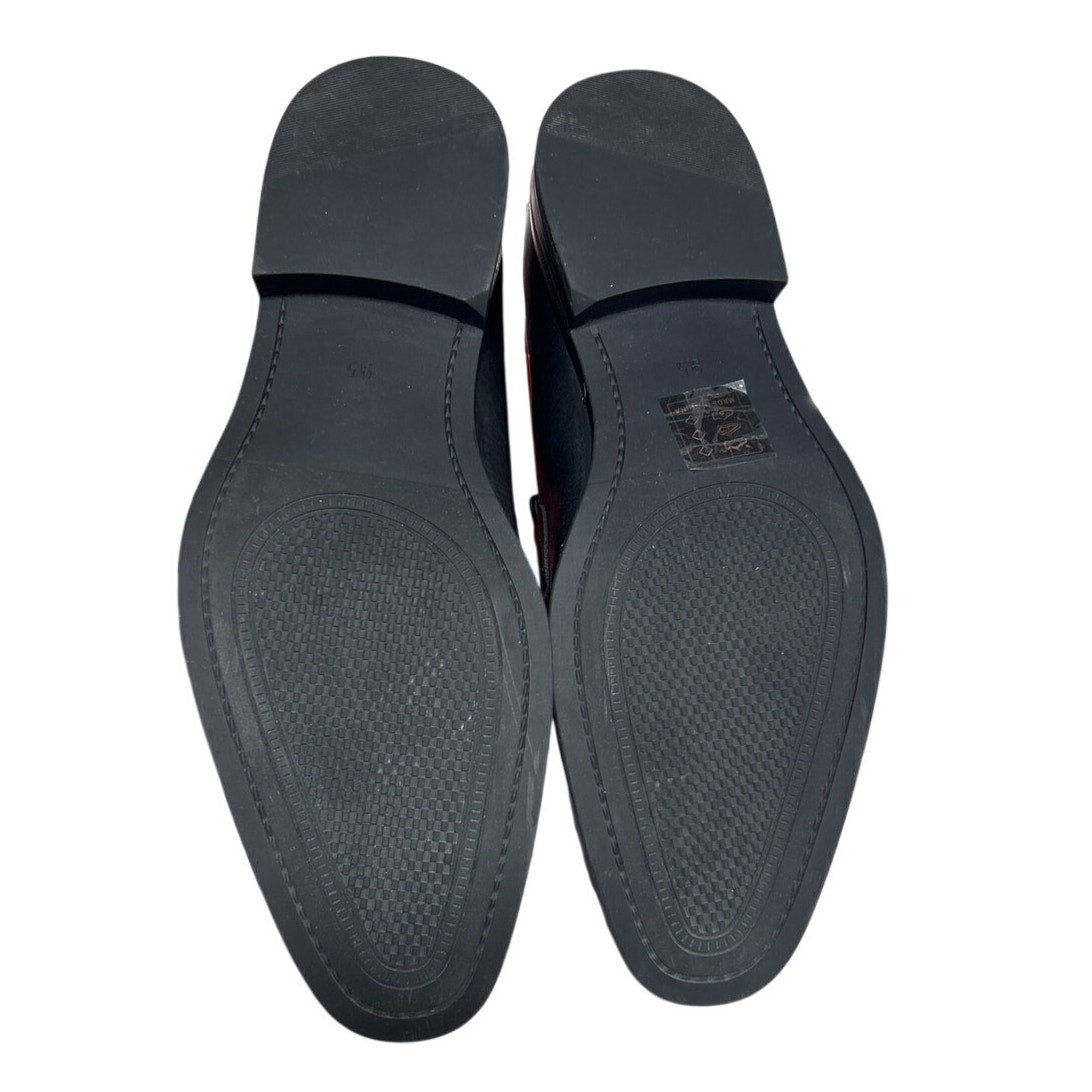Decardz Mens Size 9.5 Black Faux Leather Slide On Dress Penny Loafer Shoes