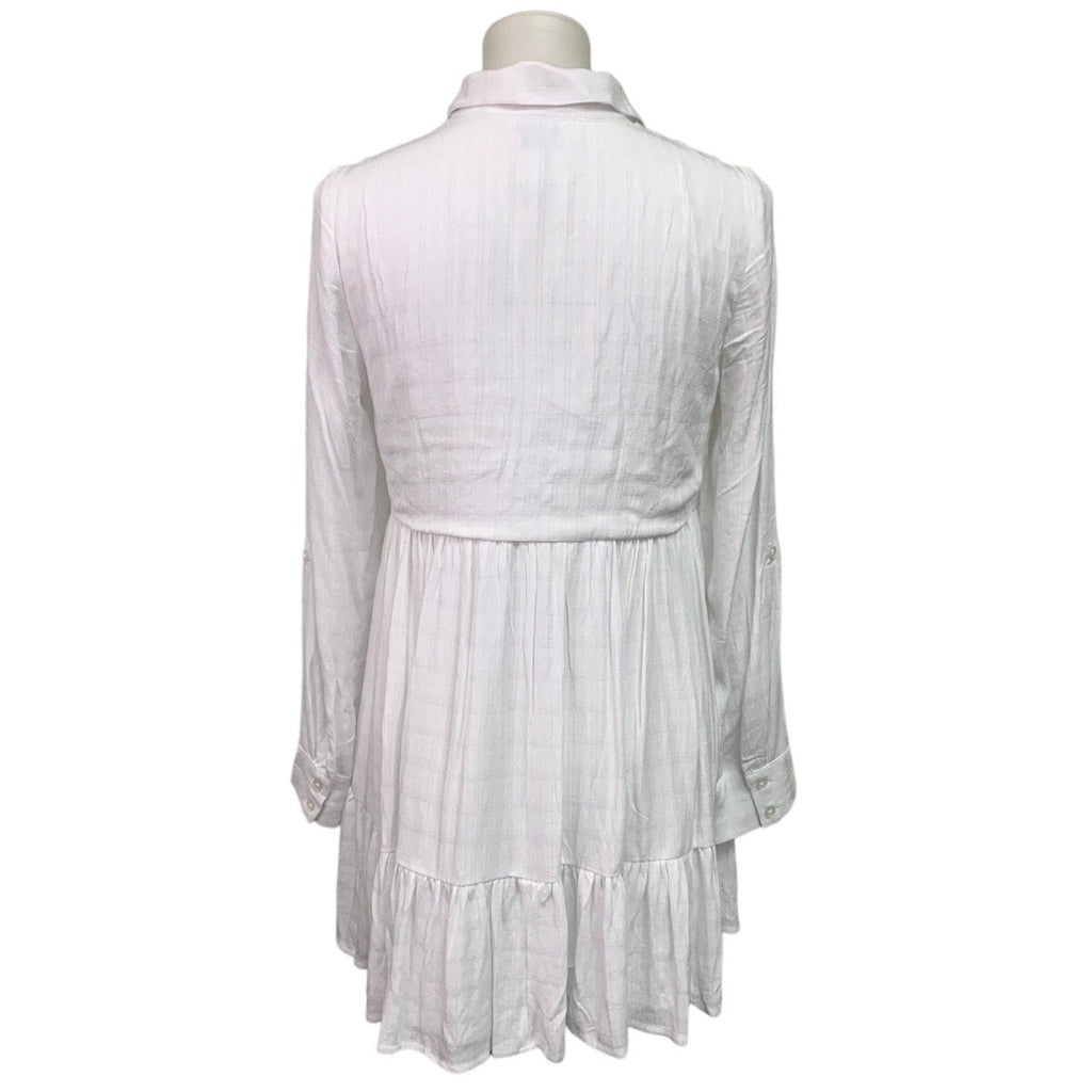 New American Eagle Womens Small Long Sleeve Front Button Collared Shirt Dress
