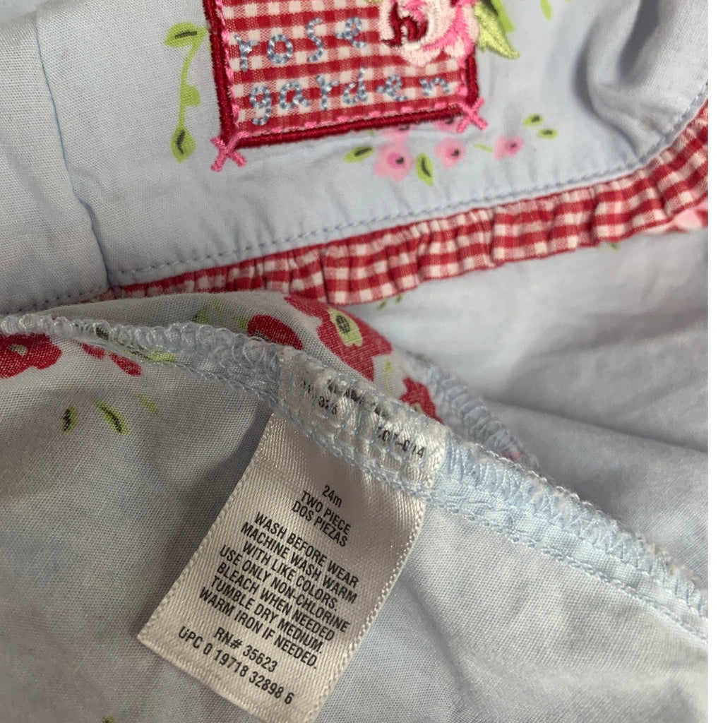 Lot of 2 George Rose Garden Baby Girl 24 Months Floral Sleeveless Halter Dresses