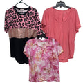 Lot of 3 Southern Stitch Wonderly Gloria Vanderbilt Womens Large Pink Tee Shirts