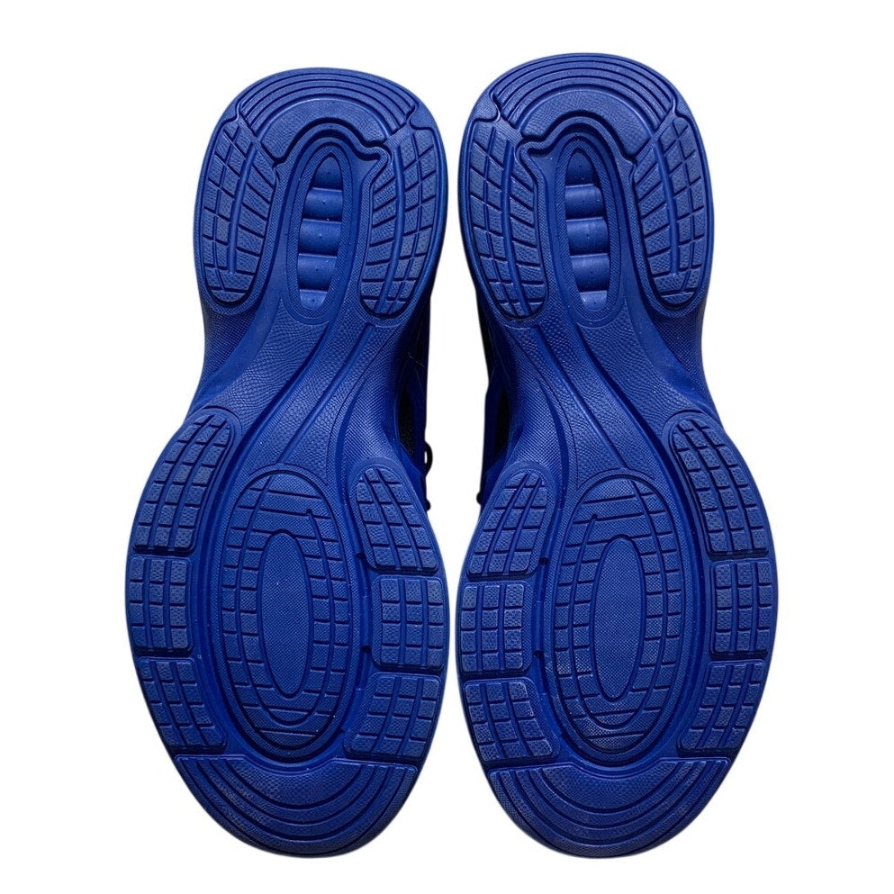 New Pujcs Mens Size 10 Blue Black Mesh Lace Up Slip On Walking Athletic Shoes