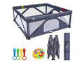 Foldable Baby Gate Playpen, 71"x71"(35 sq. ft Space), Extra Large Playards for Toddler, Kids Activity Center for Home Travel