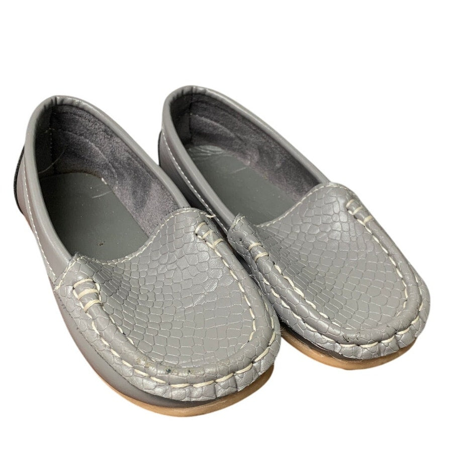 Lonsoen Toddler Toddler Boys Size 8 Gray Soft Slip On Loafers Dress Flat Shoes