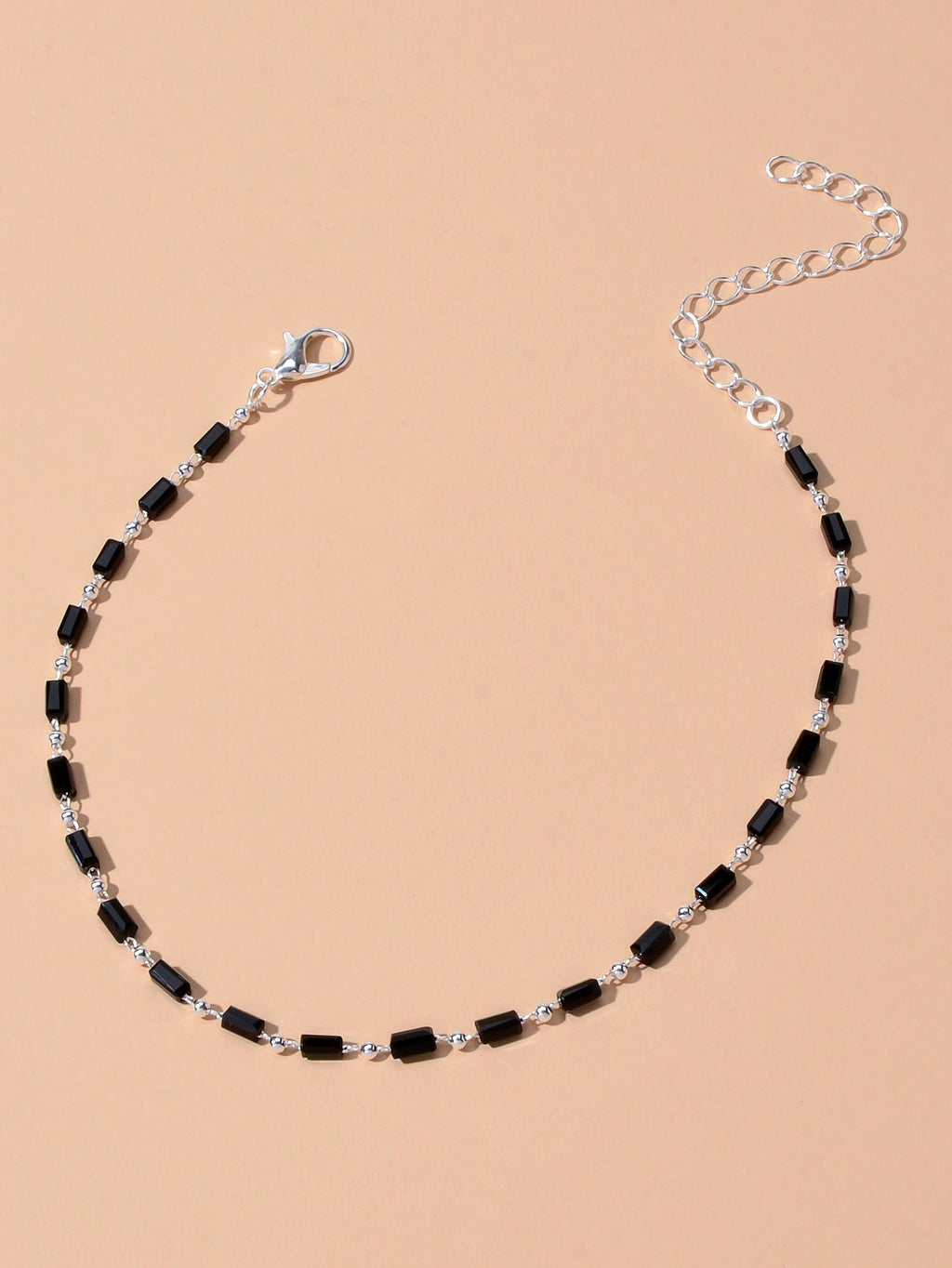 1 pc Foot Beach Jewellery Gold Chain Handmade Black Beads Anklet