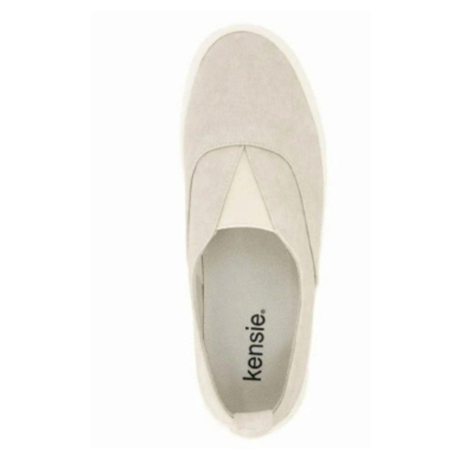 New Kensie Womens Size 8 Beige Salia Slip On Flexible Comfort Sneaker Shoes