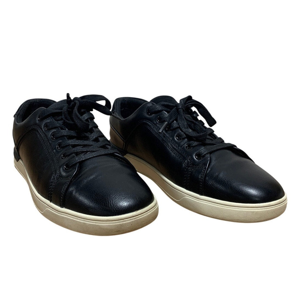 Bruno Marc Mens Size 10 Black Sneakers Lace Up Round Closed Toe Low Top Shoes