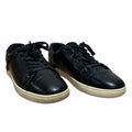 Bruno Marc Mens Size 10 Black Sneakers Lace Up Round Closed Toe Low Top Shoes
