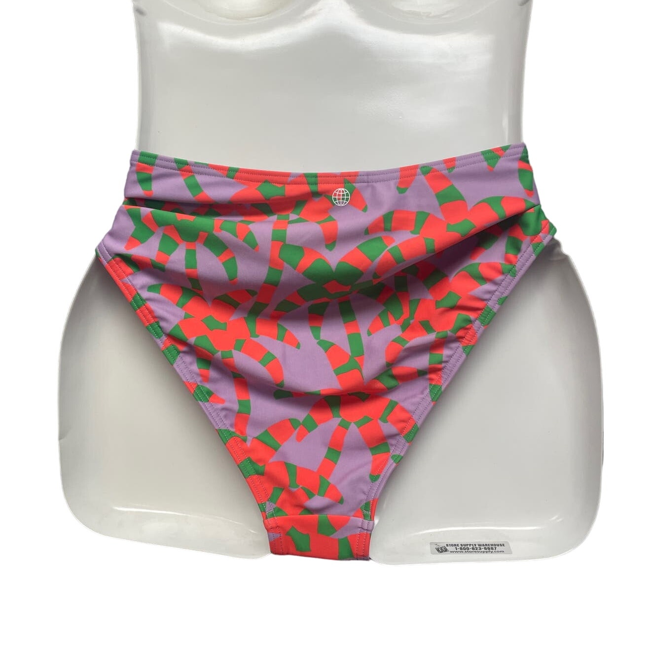 New Adidas Womens Medium Farm Bikini Purple Glow Hipster Swim Bottom ONLY