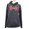 Under Armour Womens Large Pink Logo Athletic Sweatshirt Hoodie w Pockets