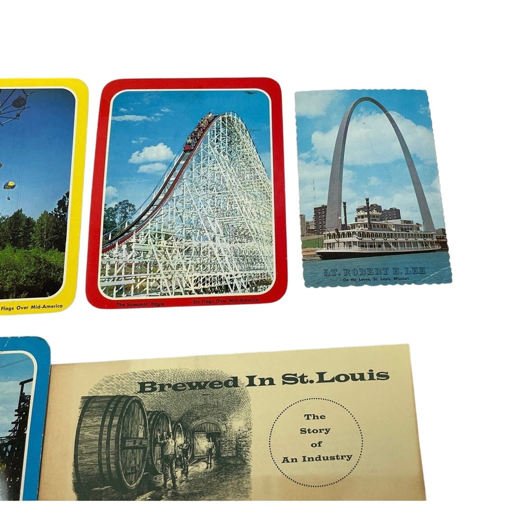 Vintage St Louis Gateway Arch Six Flags Procter & Gamble Falstaff Postcard Lot