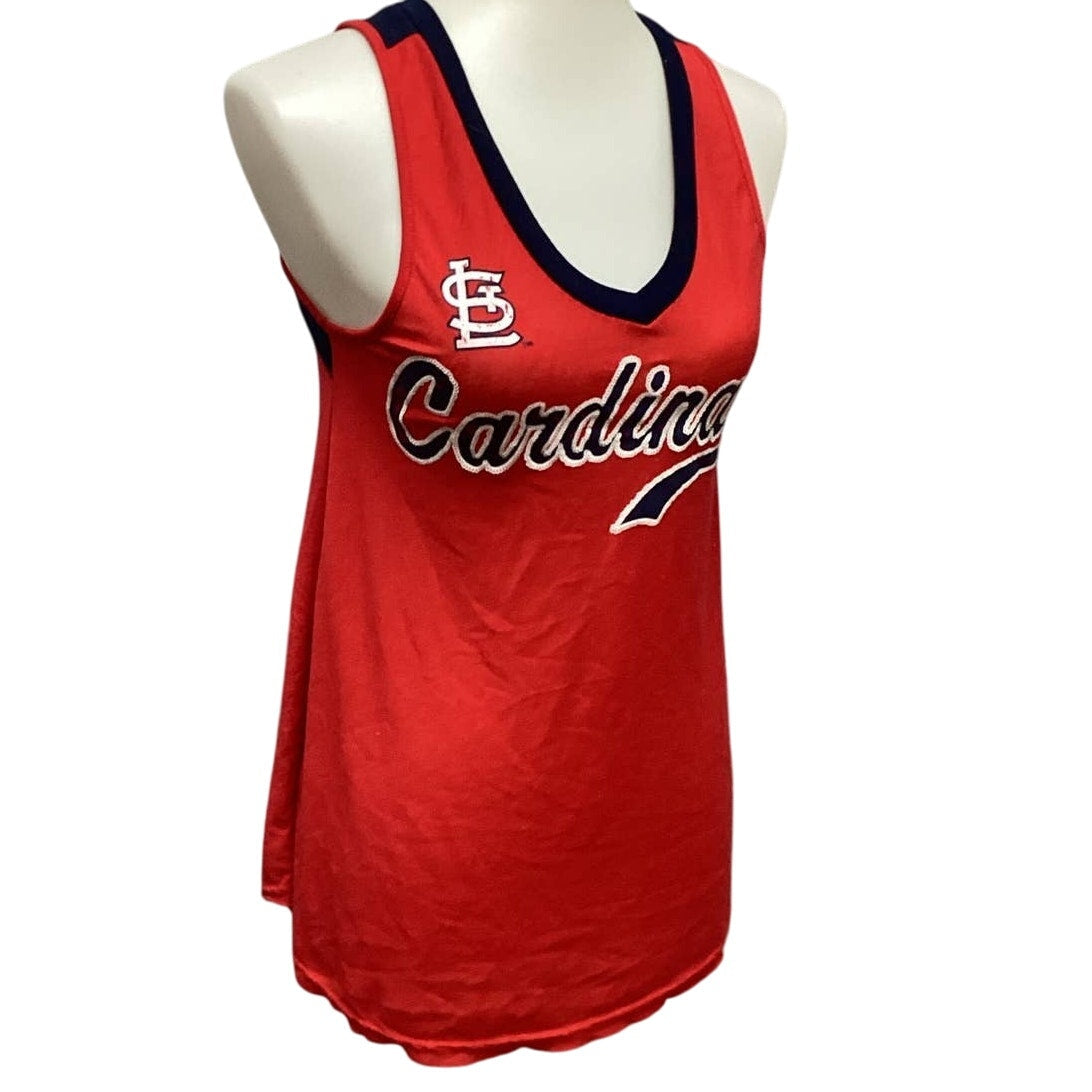 GIII 4Her by Carl Banks Womens Small St Louis Cardinals Baseball Sequin Tank Top