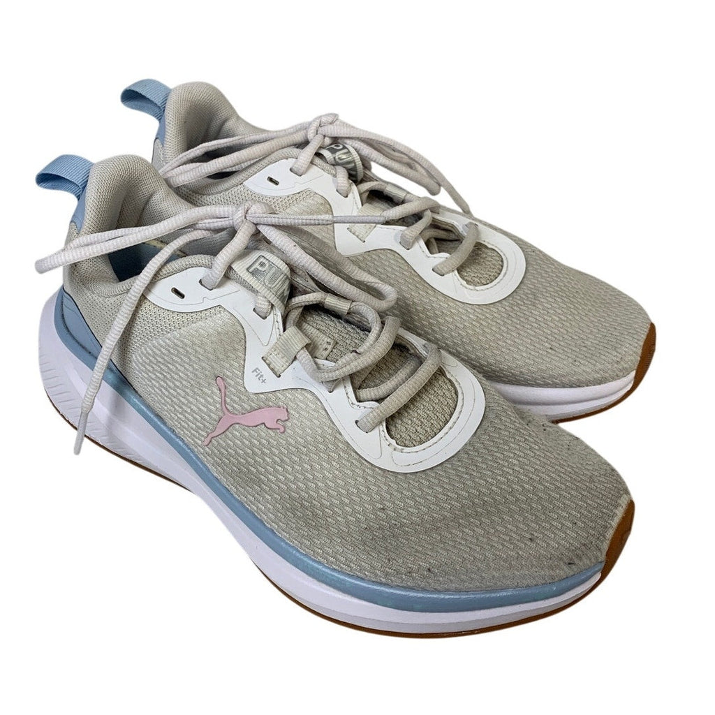 Puma Womens Size 9 White Blue Sneakers Lace Up Round Toe Athletic SHoes