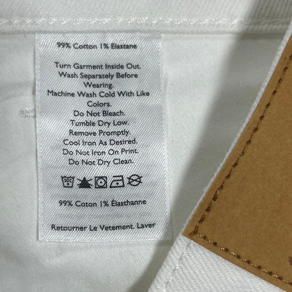 New Eddie Bauer Womens Size 6 White Stretch Cotton High Rise Cutoff Denim Shorts