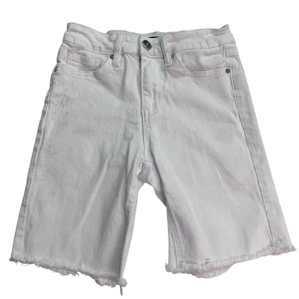 Dollhouse Juniors Size 3/4 White Cotton Blend Jorts Denim Jean Shorts w Flaw